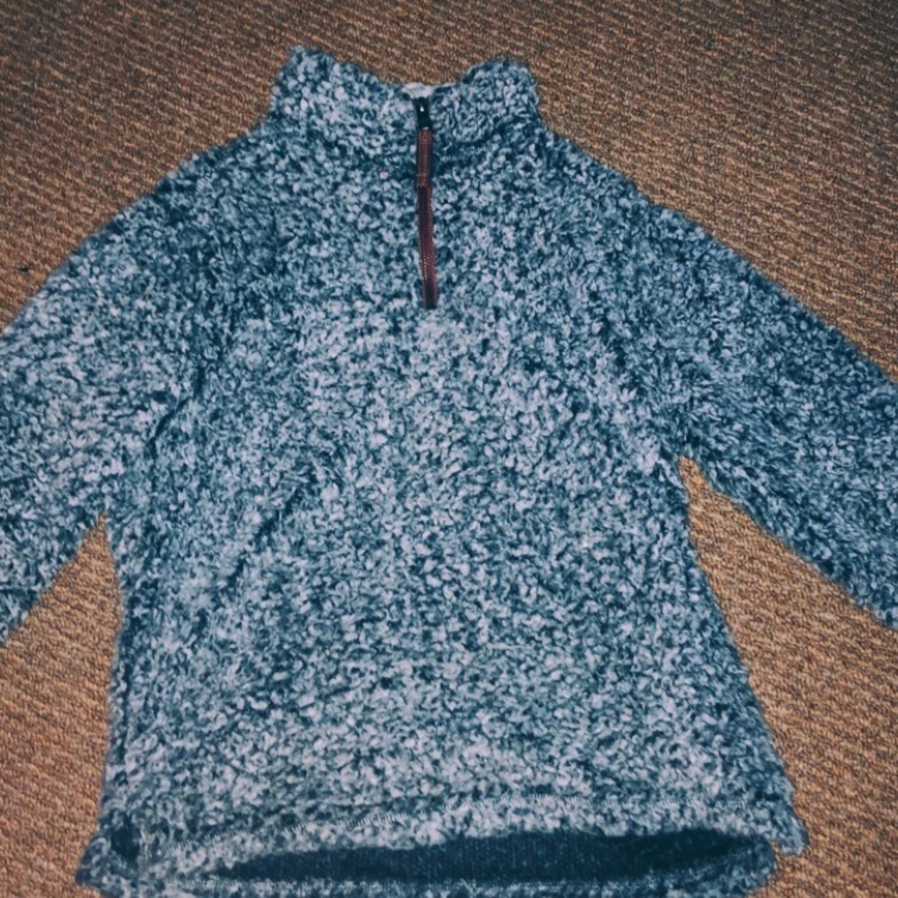 True Grit Fuzzy Navy and White Winter Jacket!